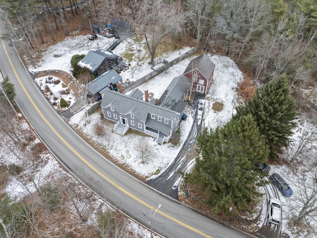 view of snowy aerial view