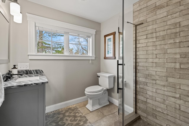 18 Sheehans Island Rd, Raymond, ME 04071 - full bath with a walk in shower, vanity, and plenty of natural light