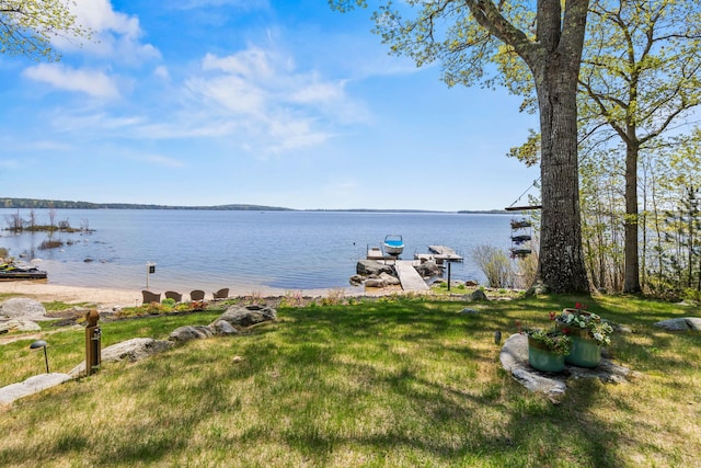 18 Sheehans Island Rd, Raymond, ME 04071 - water view featuring a dock