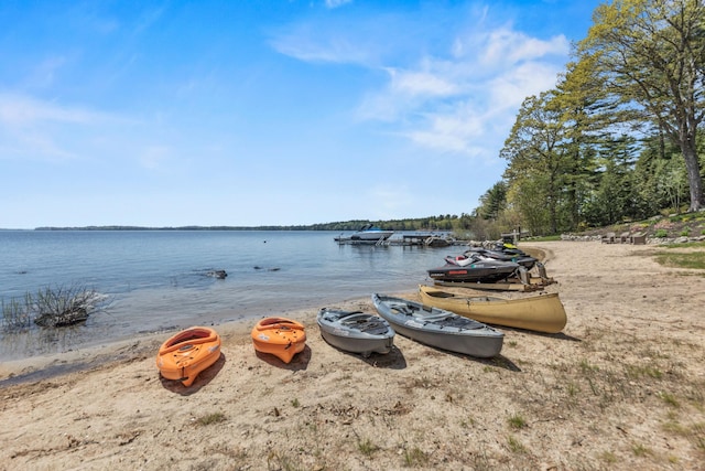18 Sheehans Island Rd, Raymond, ME 04071 - water view featuring a boat dock