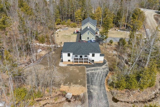 17 Ward Rd, Sebago, ME 04029 - birds eye view of property featuring a view of trees