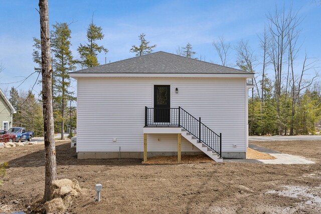 17 Ward Rd, Sebago, ME 04029 - back of house featuring a shingled roof