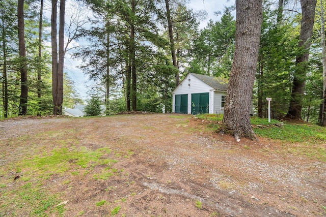137 Birch Ln, Belgrade, ME 04917 - view of yard with a garage and an outdoor structure