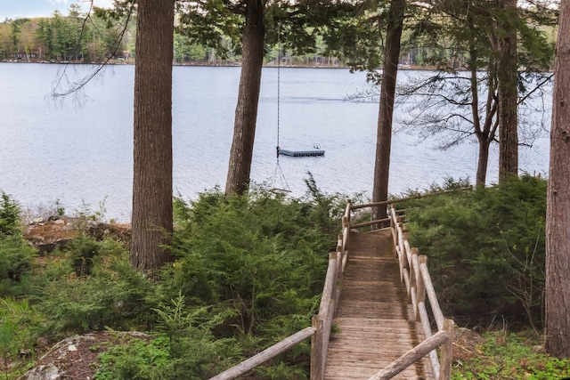137 Birch Ln, Belgrade, ME 04917 - dock area featuring a water view