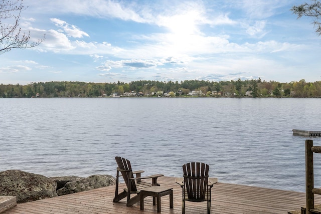 137 Birch Ln, Belgrade, ME 04917 - dock area featuring a water view