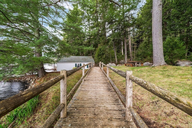 137 Birch Ln, Belgrade, ME 04917 - dock area featuring a water view