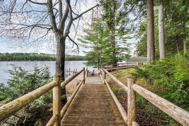 137 Birch Ln, Belgrade, ME 04917 - dock area featuring a water view