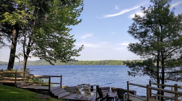 137 Birch Ln, Belgrade, ME 04917 - dock area featuring a water view