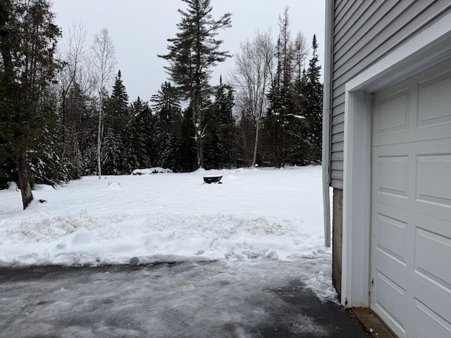 view of snowy yard