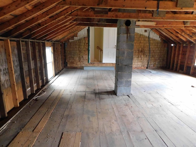 view of attic