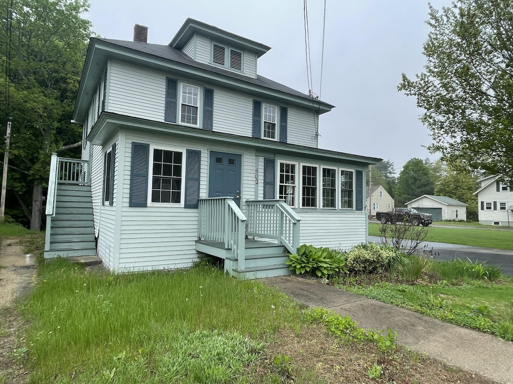 602 Main St, Sanford, ME 04083 - traditional style home with a chimney