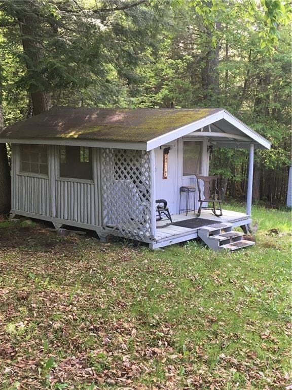 exterior space with a front lawn