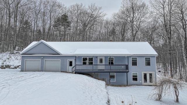 view of front of house featuring french doors and a garage