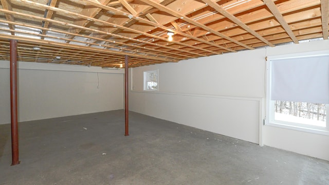 view of basement