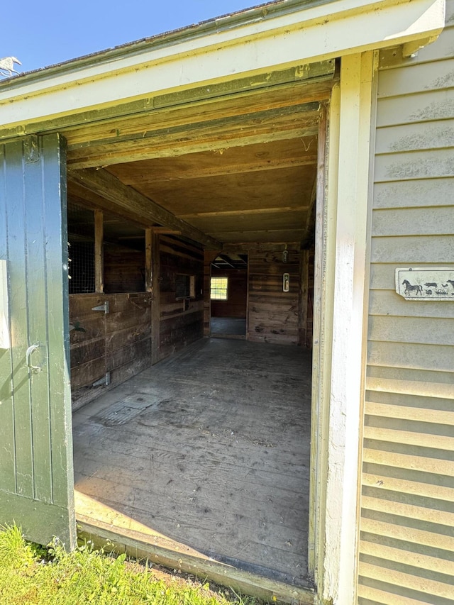 view of horse barn