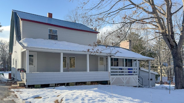 view of front of home with a porch