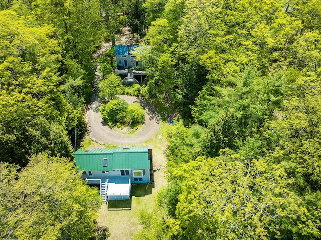 161 Beaucaire Ave, Camden, ME 04843 - view from above of property with a forest