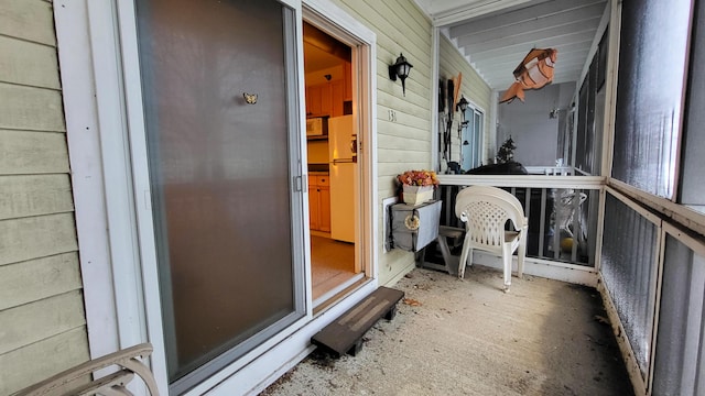 view of sunroom