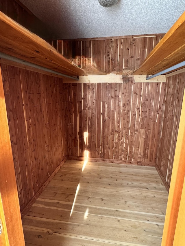 walk in closet featuring light hardwood / wood-style floors