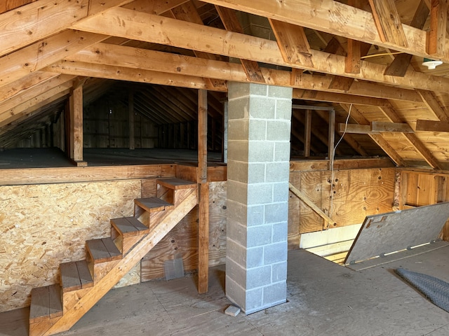 view of attic