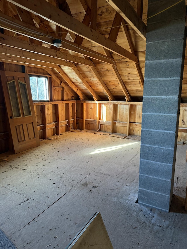 view of attic