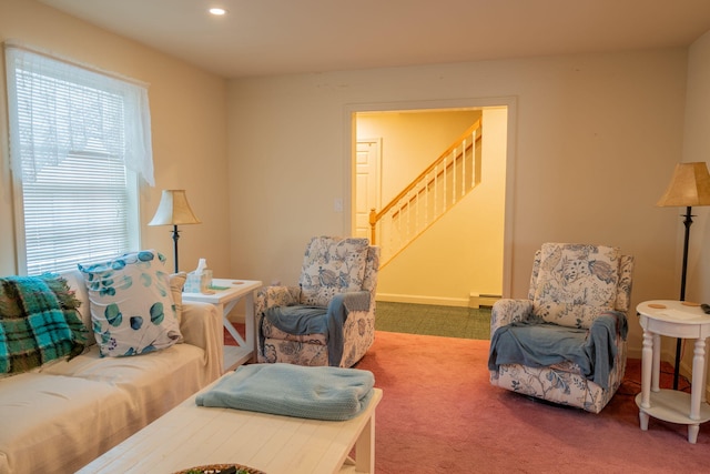 view of carpeted living room