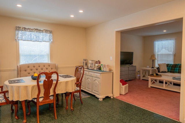 view of dining area