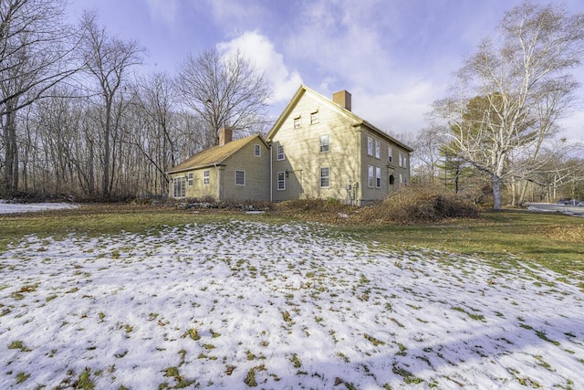 view of snowy exterior