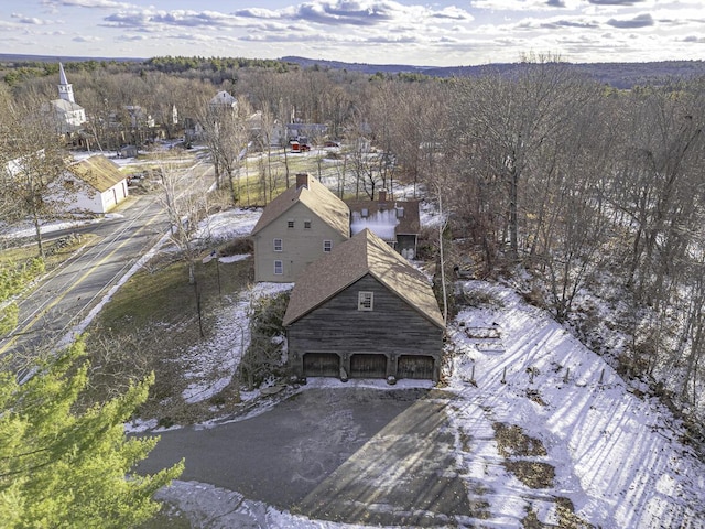 view of snowy aerial view