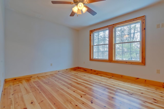 1696 N Rd, Parsonsfield, ME 04047 - empty room featuring light hardwood / wood-style flooring and ceiling fan
