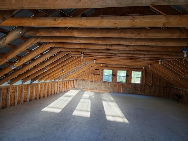 view of attic