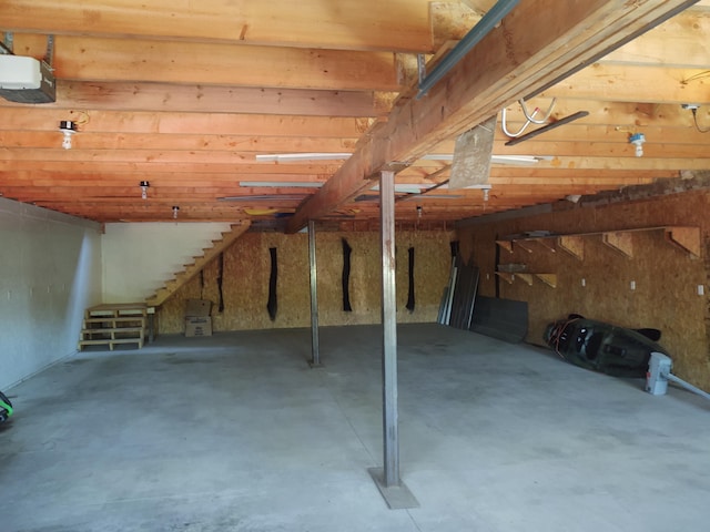 view of basement