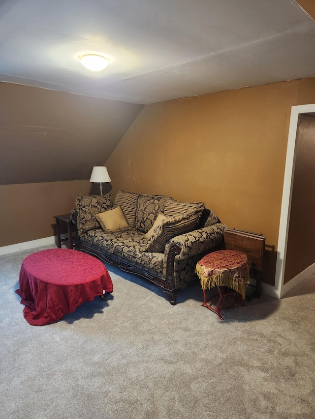 interior space with lofted ceiling