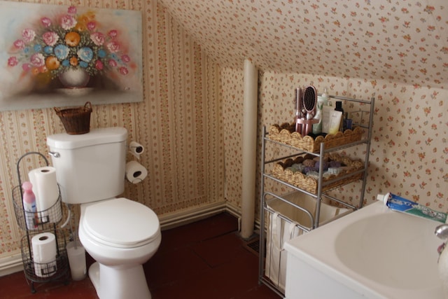 bathroom with toilet and sink