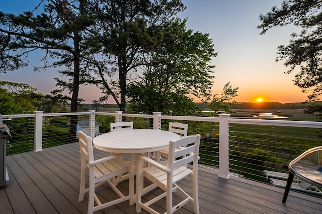 view of deck at dusk