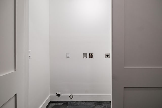 laundry area featuring hookup for an electric dryer and washer hookup