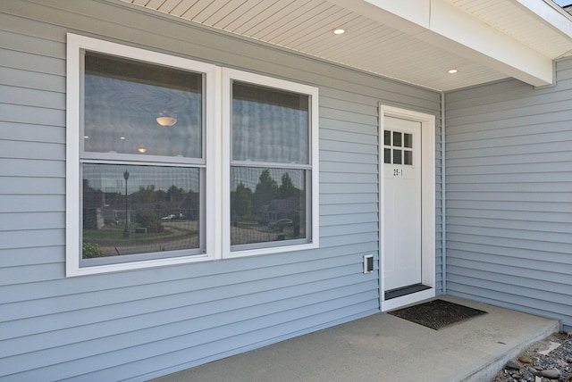 view of doorway to property