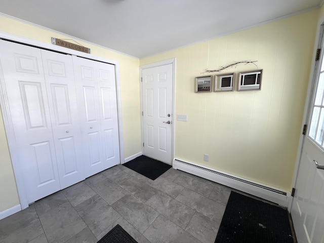 7 Edgewood Dr, Orono, ME 04473 - entryway with a baseboard radiator and baseboards