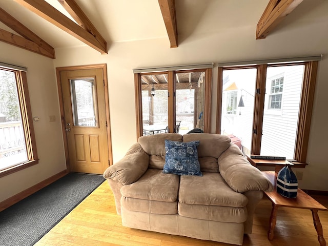 7 Edgewood Dr, Orono, ME 04473 - living area with wood finished floors and baseboards