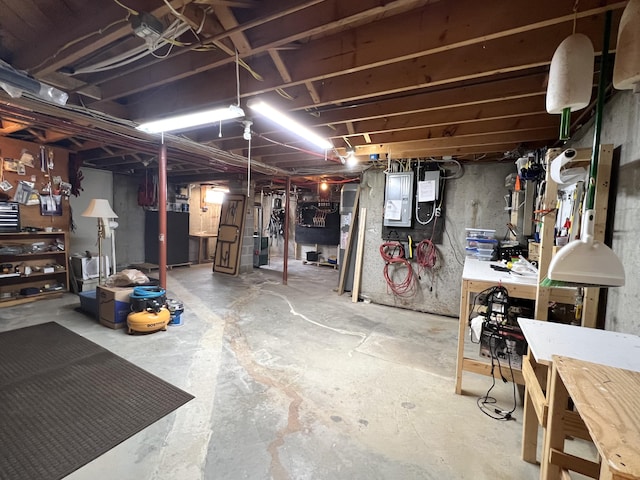 7 Edgewood Dr, Orono, ME 04473 - unfinished basement with electric panel