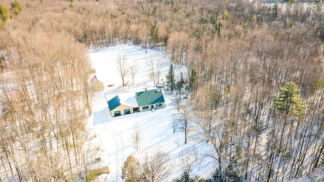 view of snowy aerial view