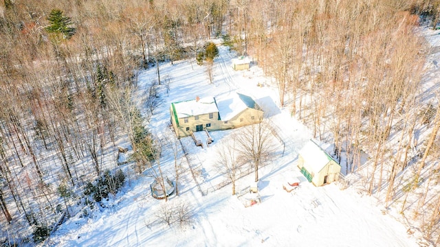 view of snowy aerial view