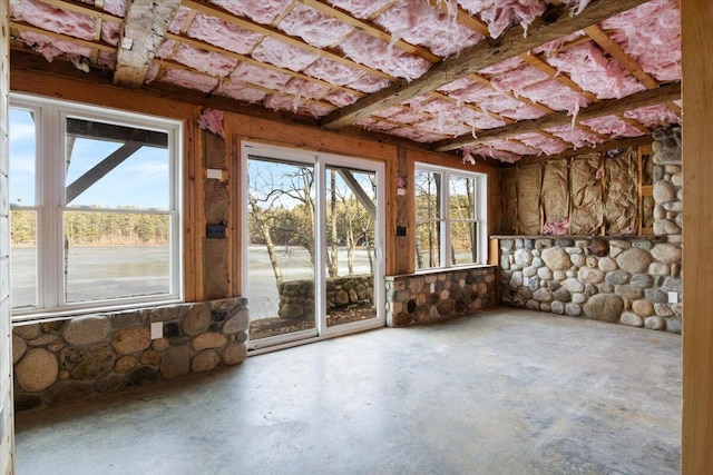 miscellaneous room with concrete flooring