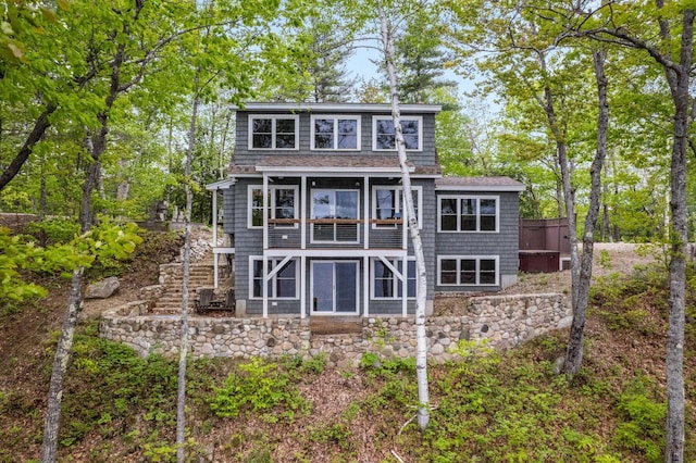 170 Red Gate Ln, Acton, ME 04001 - rear view of house with a shingled roof