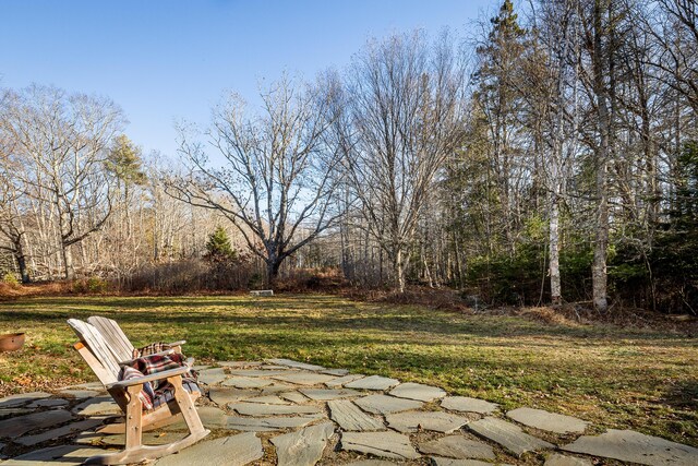 681 Sedgwick Ridge Rd, Sedgwick, ME 04676 - view of grassy yard with a patio