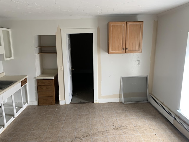 kitchen featuring a baseboard heating unit