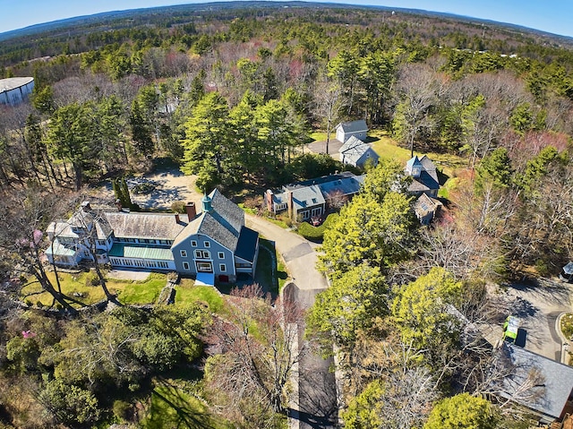 15 Brentwood Dr Unit 4, Cumberland, ME 04110 - bird's eye view with a wooded view