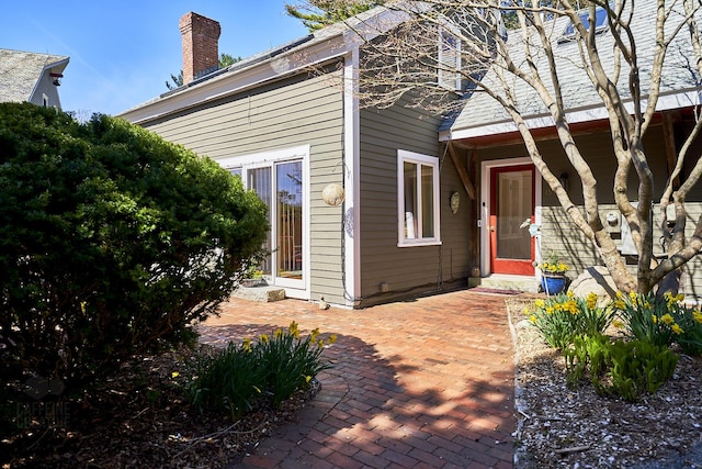 15 Brentwood Dr Unit 4, Cumberland, ME 04110 - property entrance with a chimney