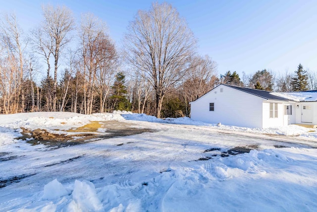 view of snowy yard