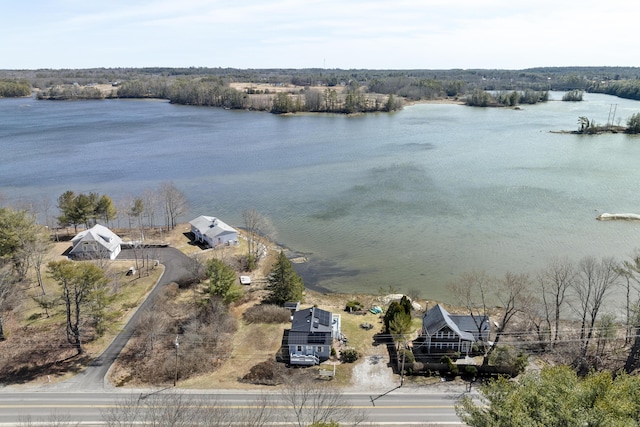 283 Mills Rd, Newcastle, ME 04553 - bird's eye view featuring a water view